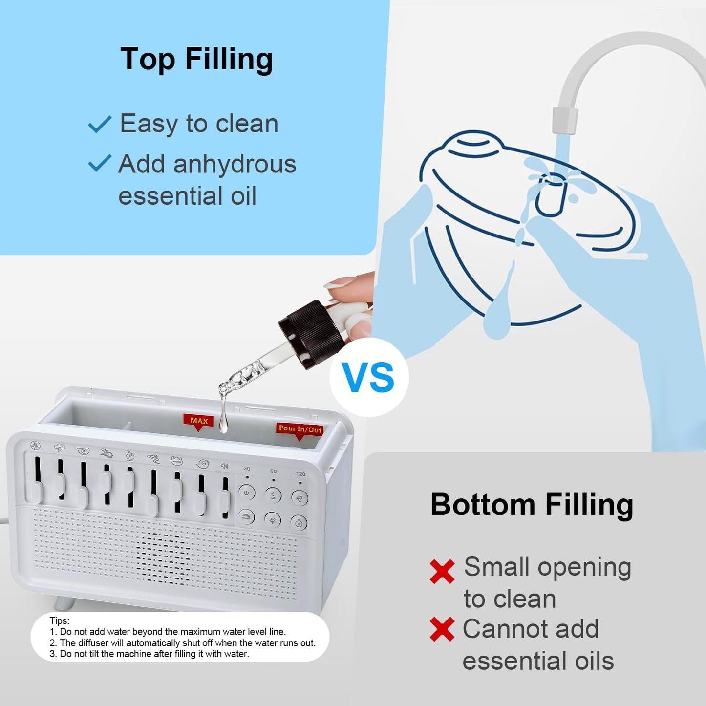 CalmSound Humidificador de Ruido Blanco